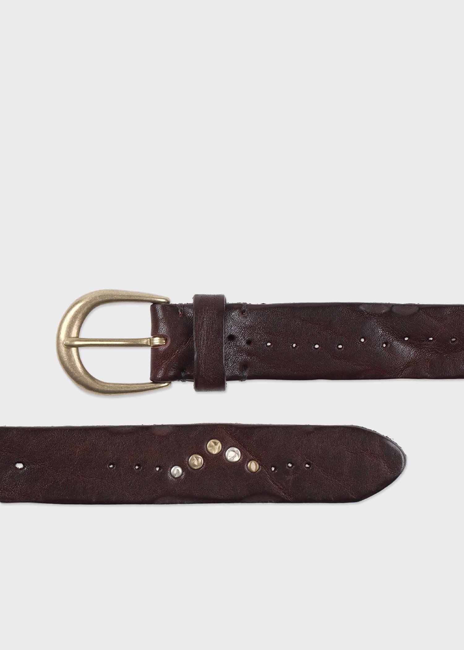 ヴィンテージライク スタッズ ベルト（ダークブラウン） ｜ポール・スミス