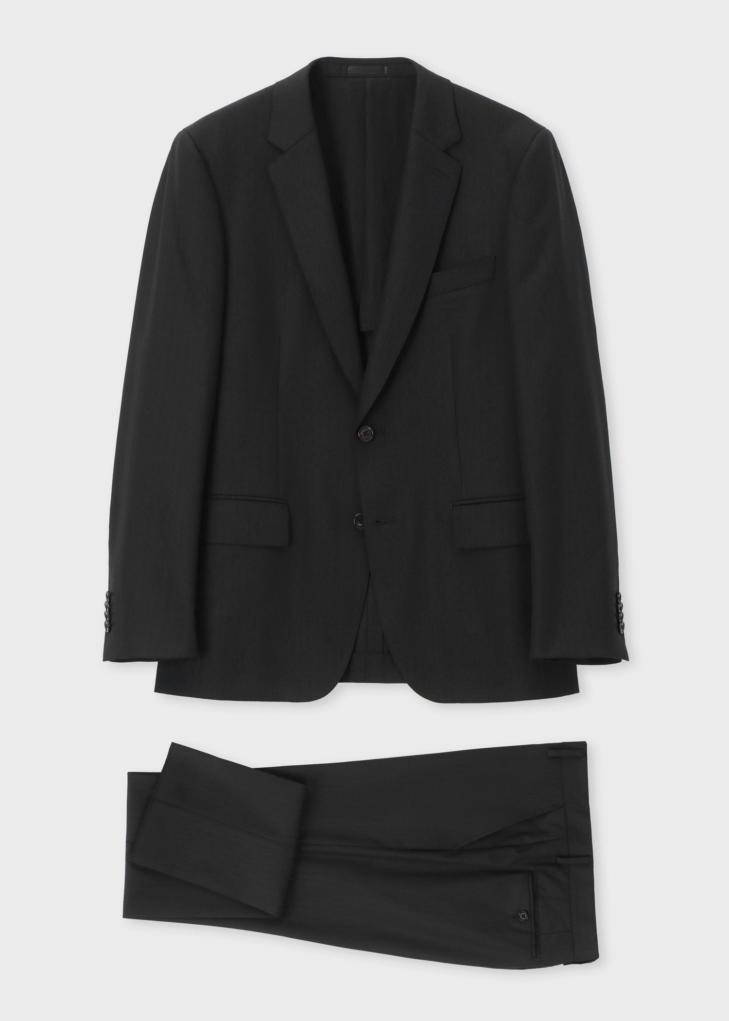 ストレッチシャドーストライプ シングル2Bスーツ（ネイビー） ｜ポール