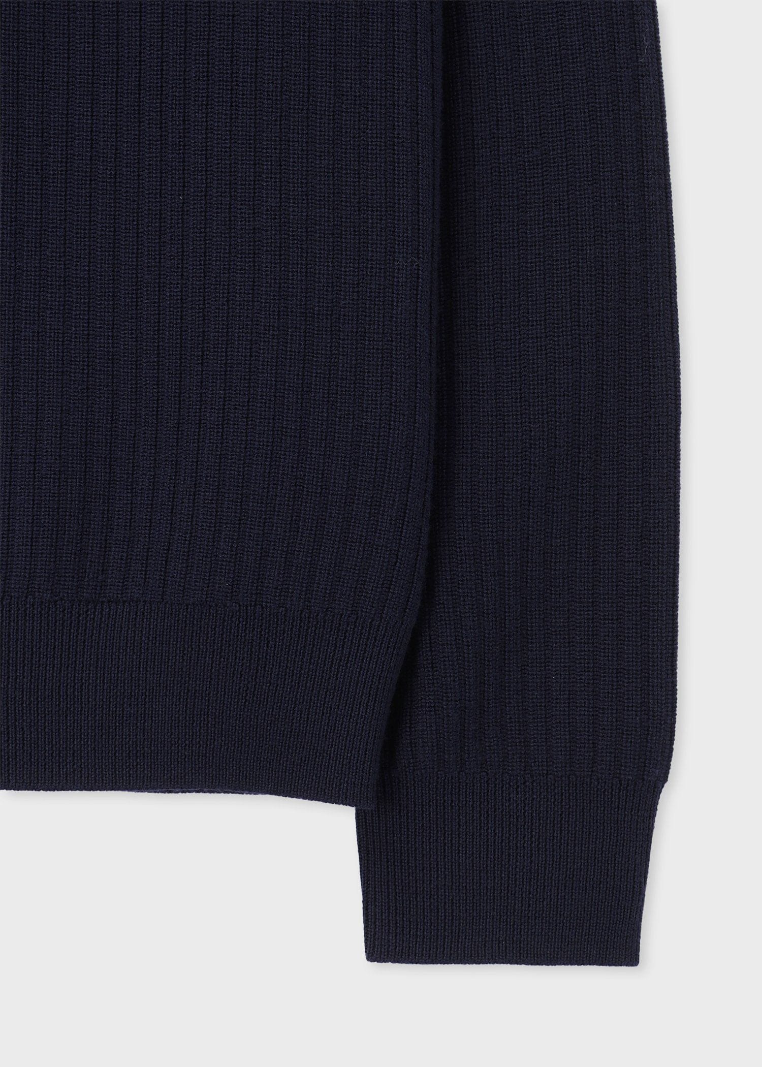 マルチカラーリブ クルーネックニット（ネイビー） ｜ポール・スミス