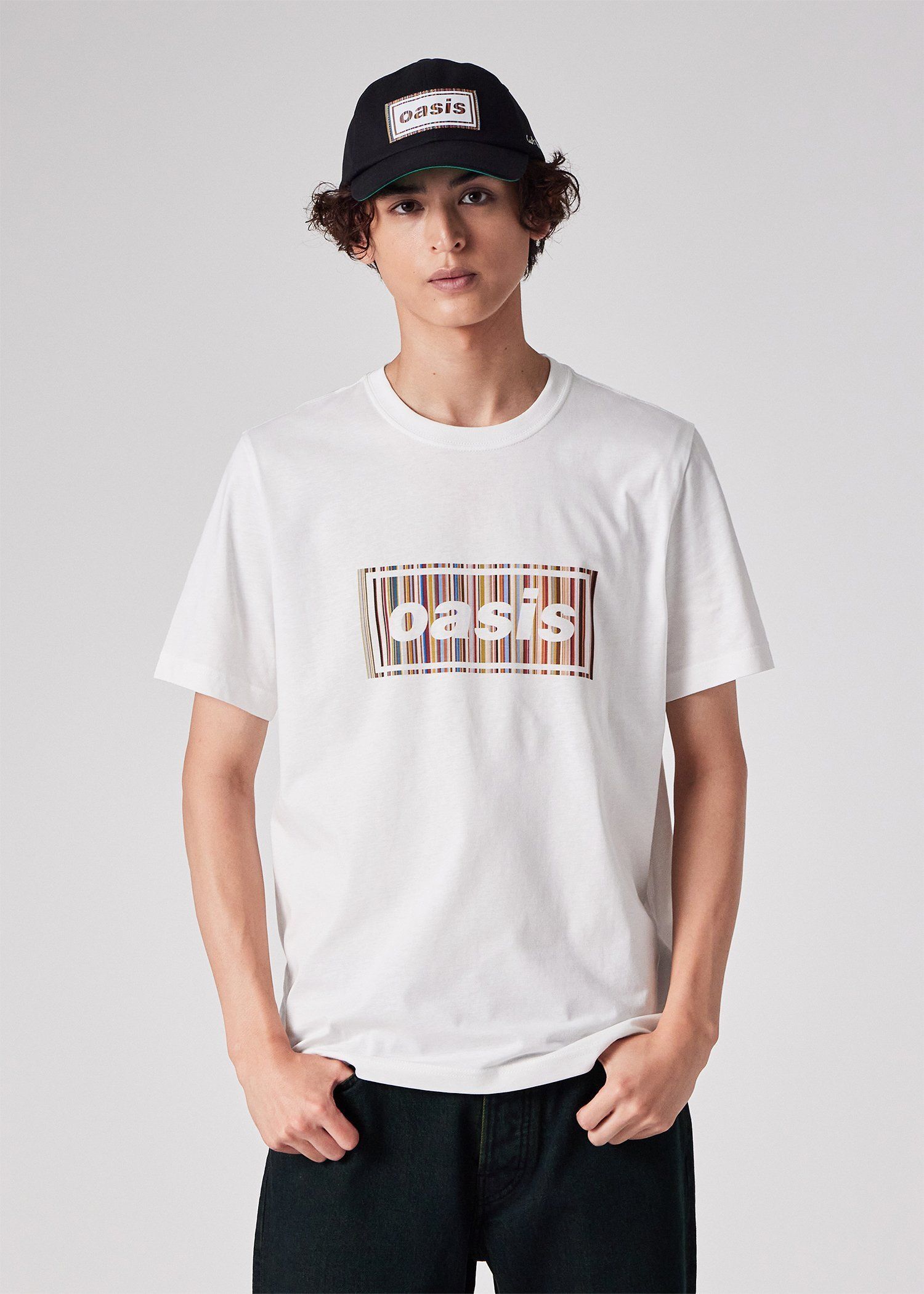Paul Smith × Oasis シグネチャーストライプロゴ Tシャツ（ホワイト