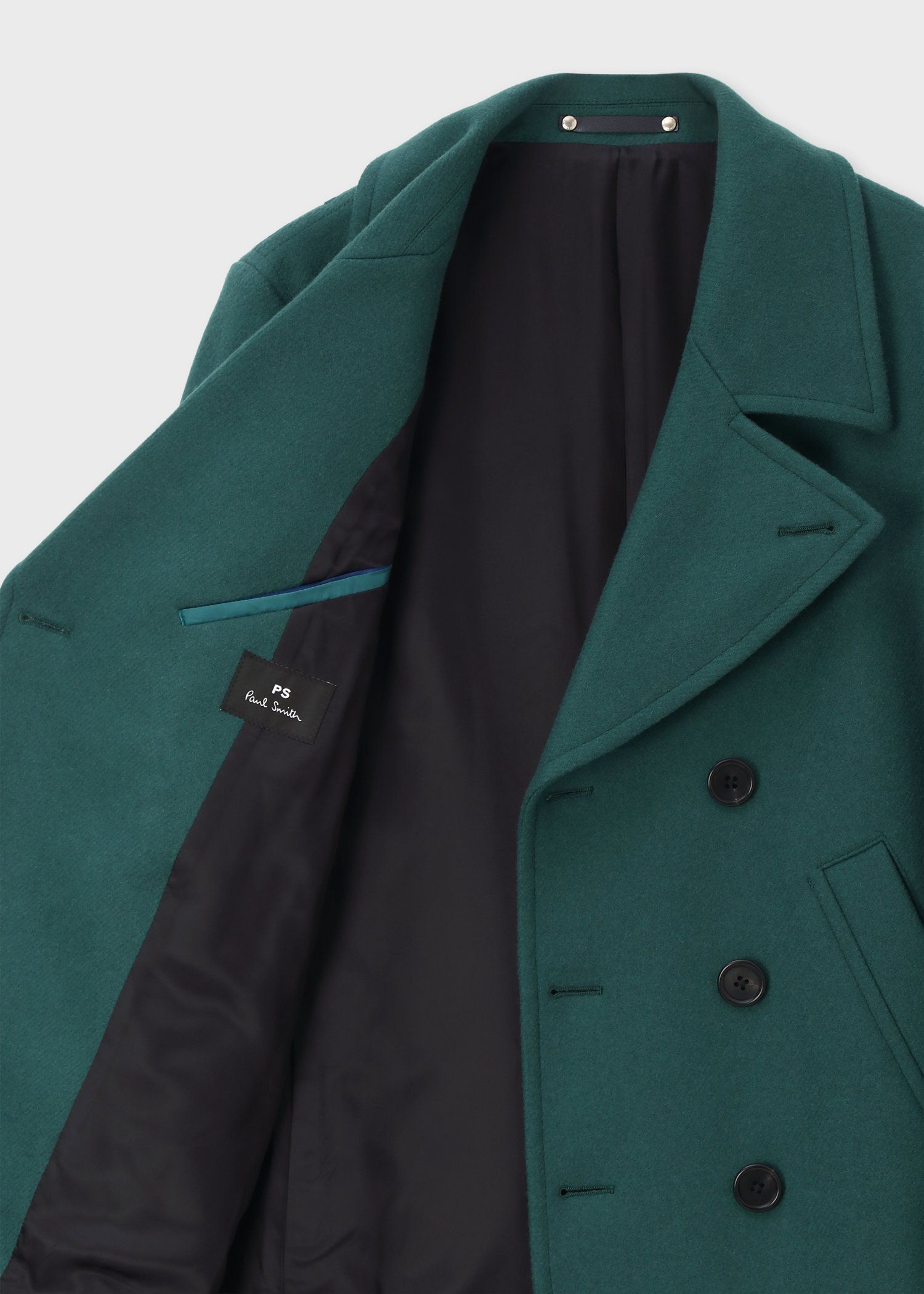 ブラッシュドメルトンツイル ピーコート（ブルーグリーン） ｜ポール
