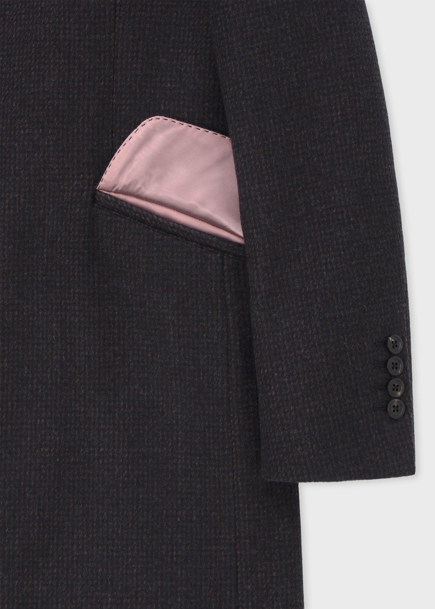 マイクロパターンカシミヤ ステンカラーコート ｜ポール・スミス