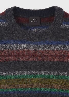 マルチストライプ モヘヤブレンドニット ｜ポール・スミス