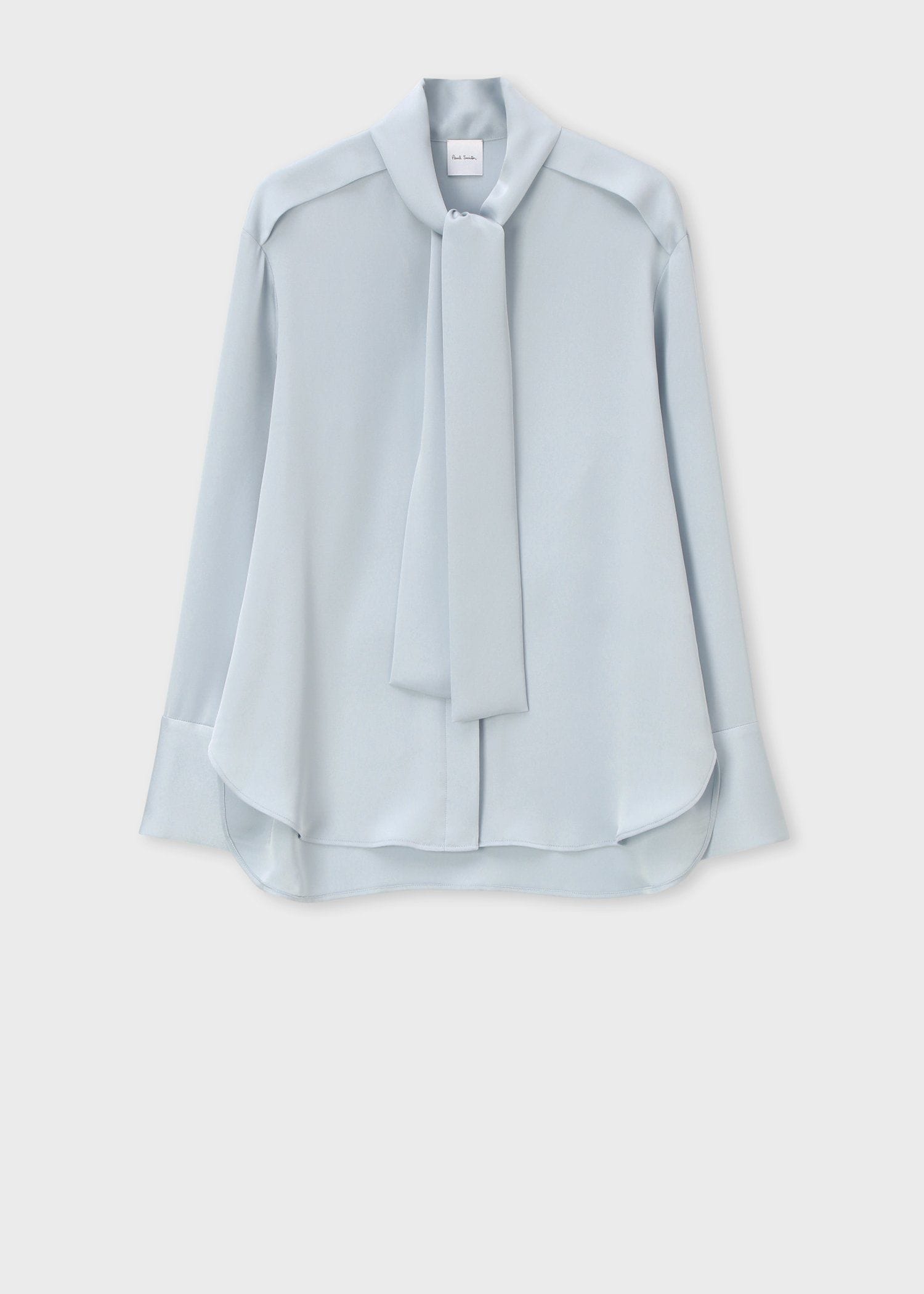 ウィメンズ サテン ボウタイ ブラウス（ライトブルー） ｜ポール・スミス