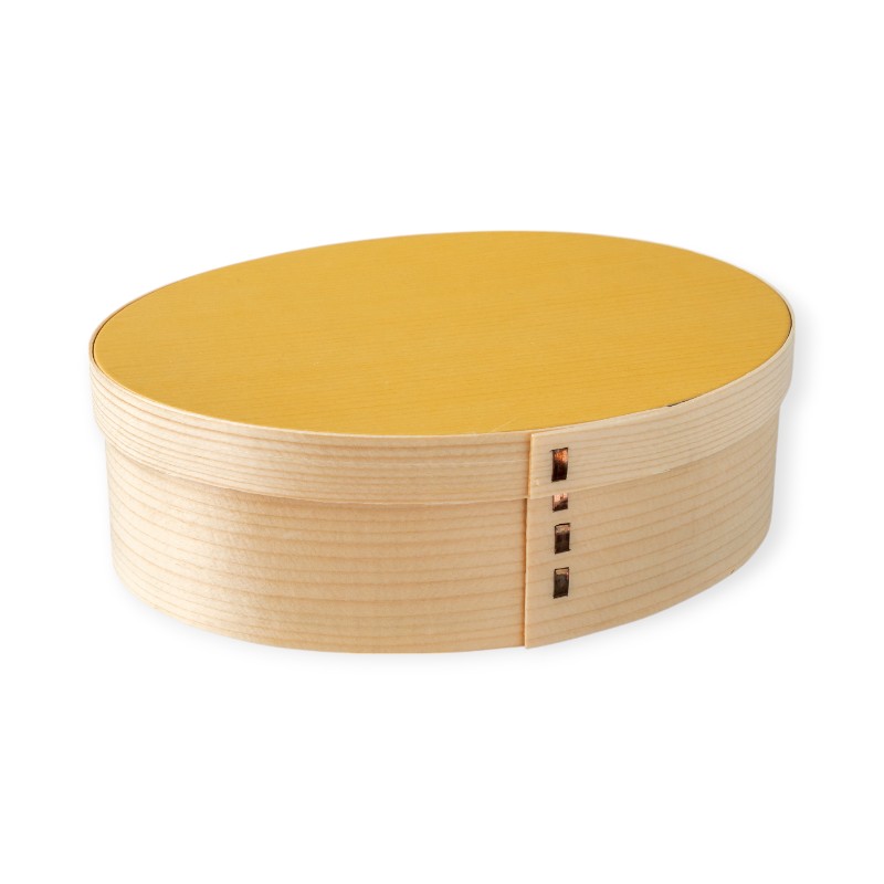 木製容器 経木ワッパ 丸16 箔押 アサヒグリーン | テイクアウト容器の