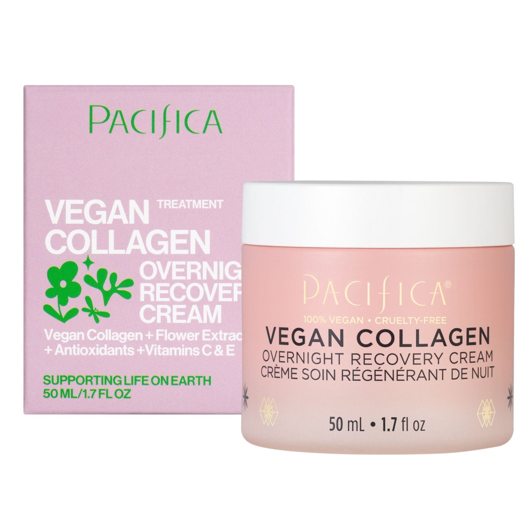 Vegan Collagen Overnight Recovery Cream by Pacifica Beauty