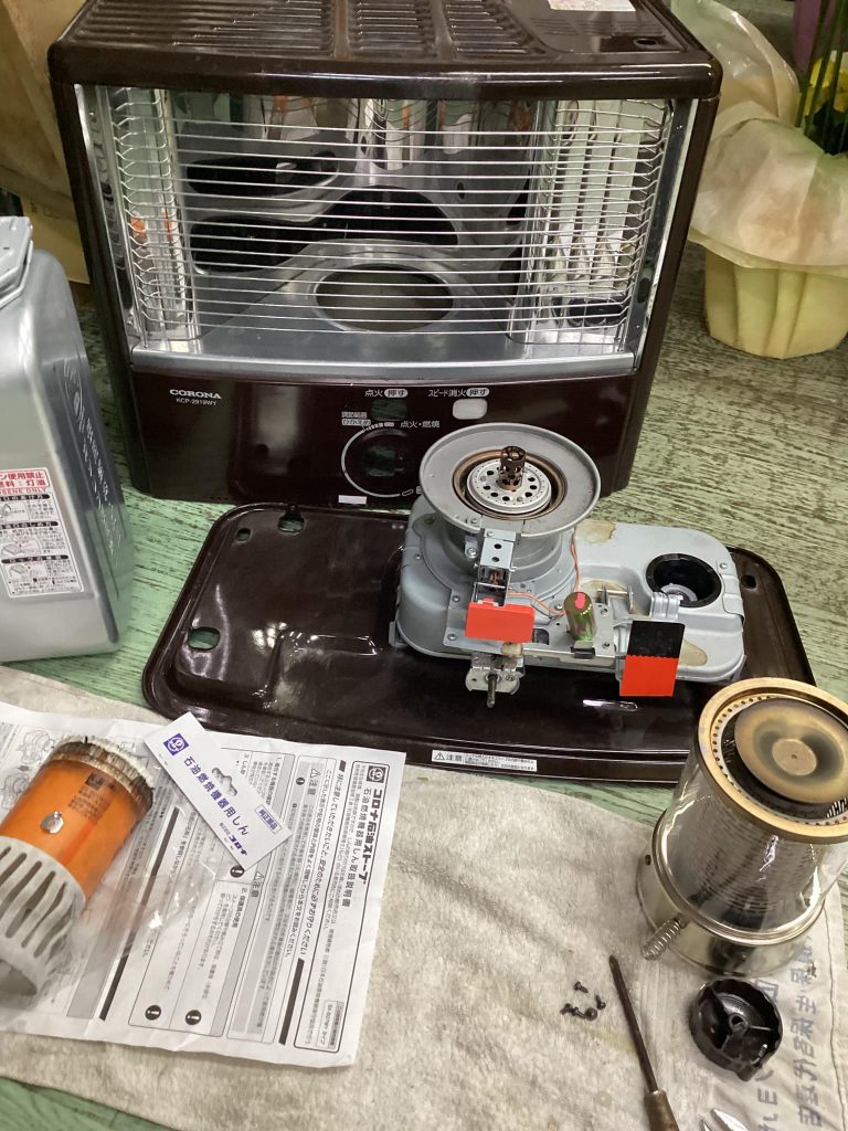 石油ストーブ芯の交換修理依頼が増えてきましたよ。 | アトム電器 瀬戸