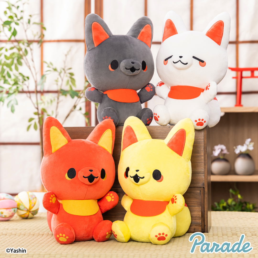 かみさまキツネとサラリーマン BIGぬいぐるみ | 商品紹介 | 株式会社