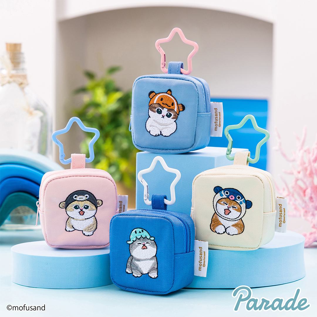 mofusand カラビナつき刺繍スクエアミニポーチ | 商品紹介 | 株式会社