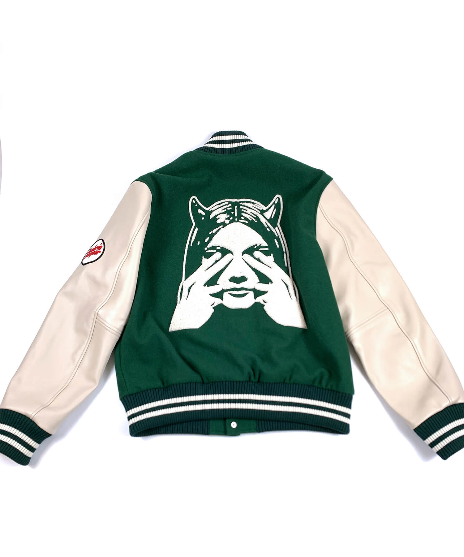 HYSTERIC GLAMOUR SEE NO EVIL刺繍 ヴァーシティジャケット