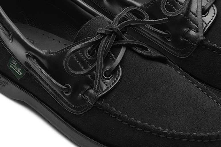 BARTH/MARINE NOIRE-VELOURS ET CORDOVAN NOIR | Paraboot