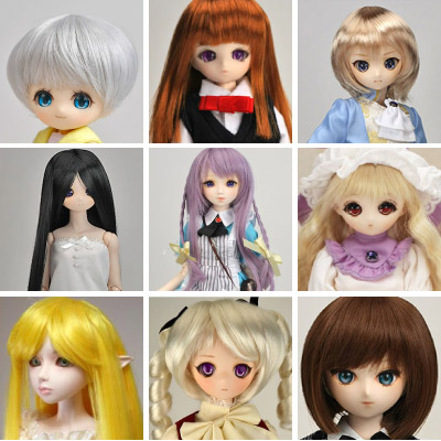 ドールウィッグ｜1/6～1/3(3.5インチ～9インチ)人形用ウィッグの通販
