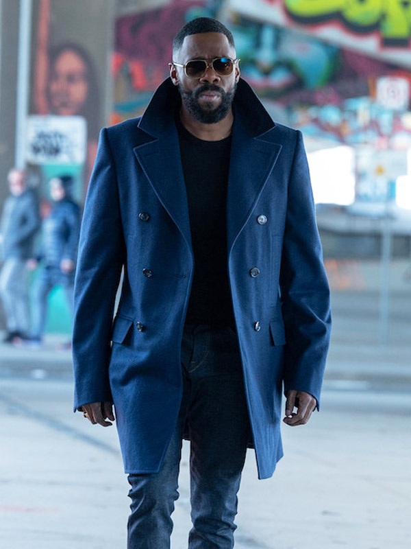 The Madness 2024 Colman Domingo Blue Coat | Pea Coat - Navy Wool