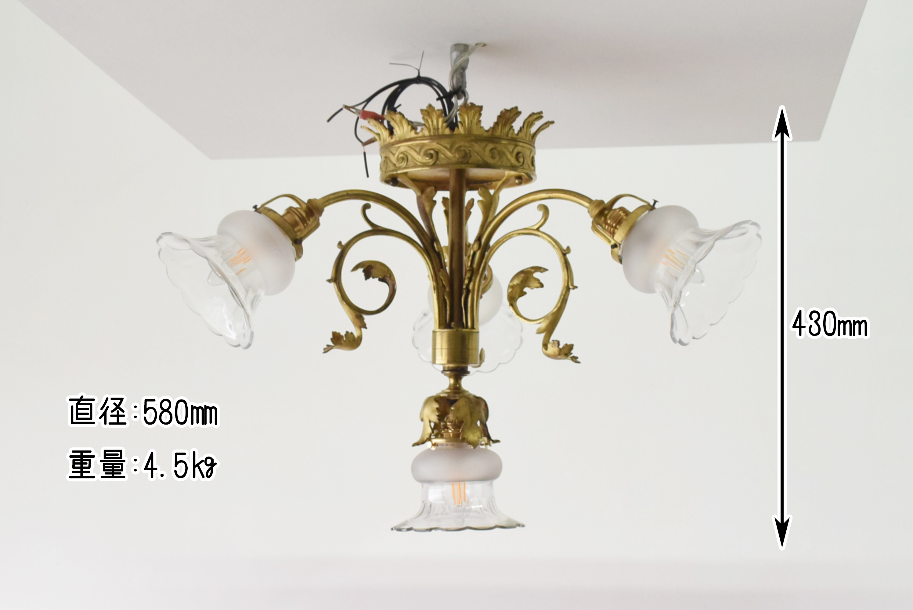 パルテノン アンティーク / 【SALE】sy389 4灯式シャンデリア