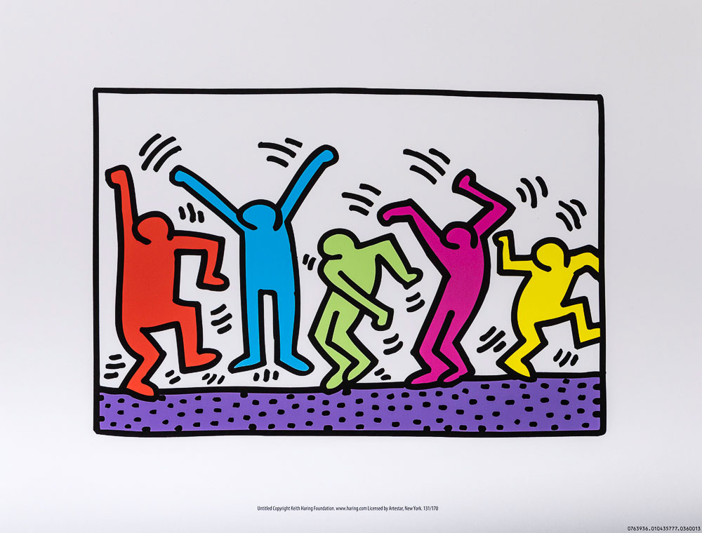 Keith Haring poster : The dance, 50 x 38 cm