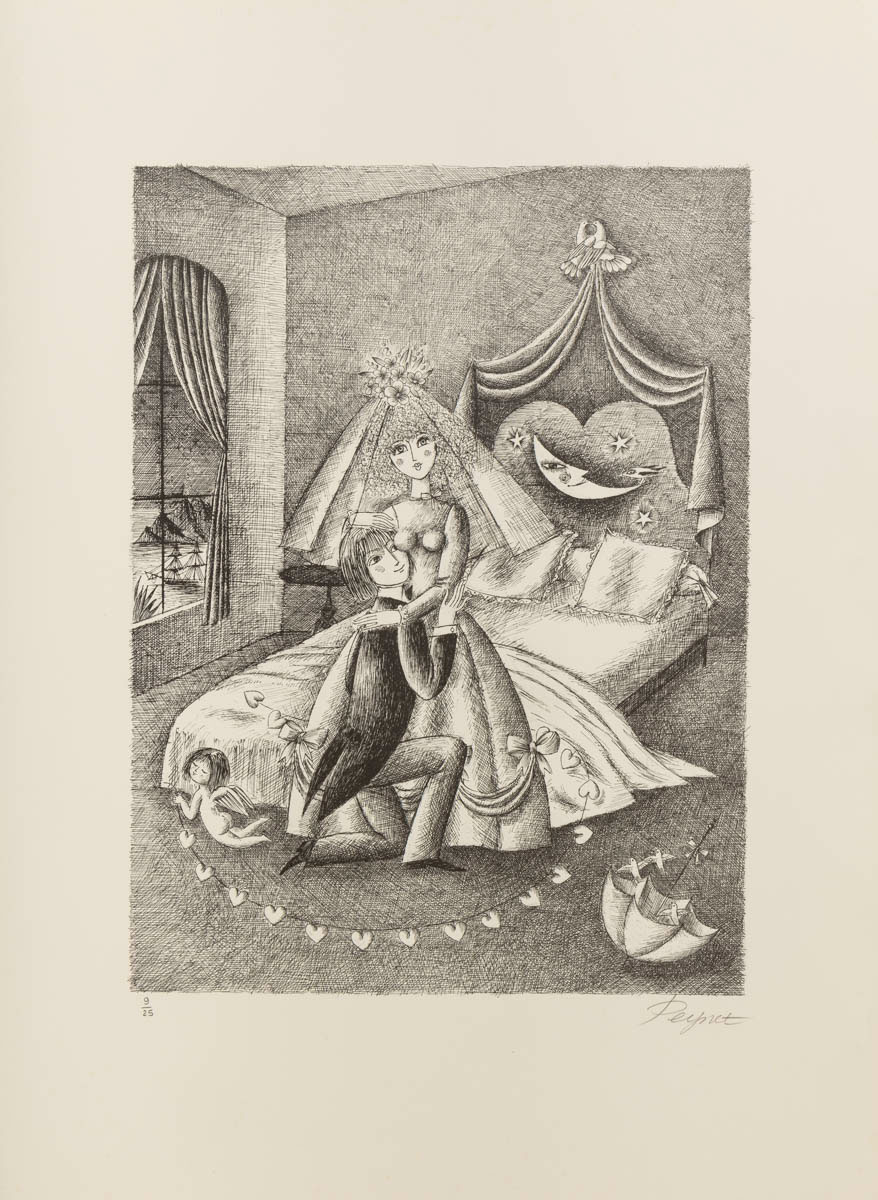 Original signed and numbered lithograph by Raymond Peynet - I