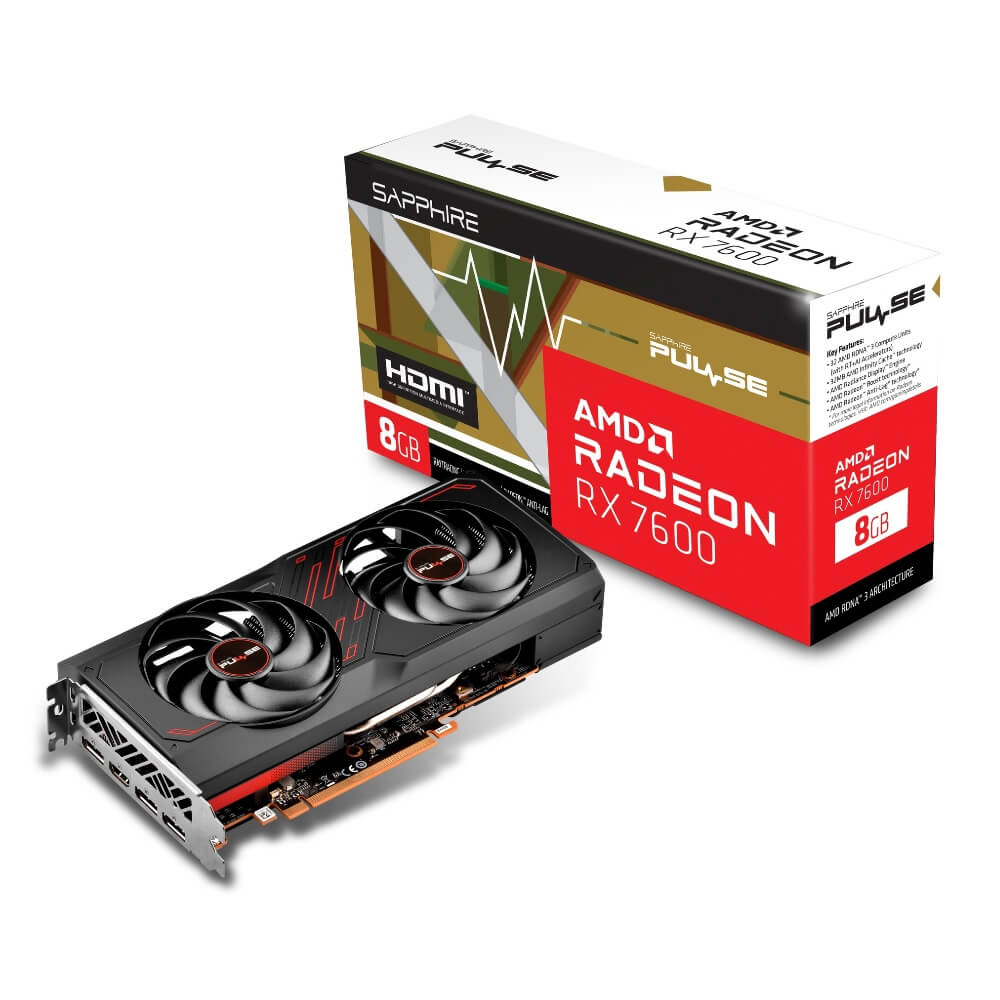 Sapphire PULSE AMD Radeon RX 7600 8G DDR6 SAP-PULSERX7600-8GB