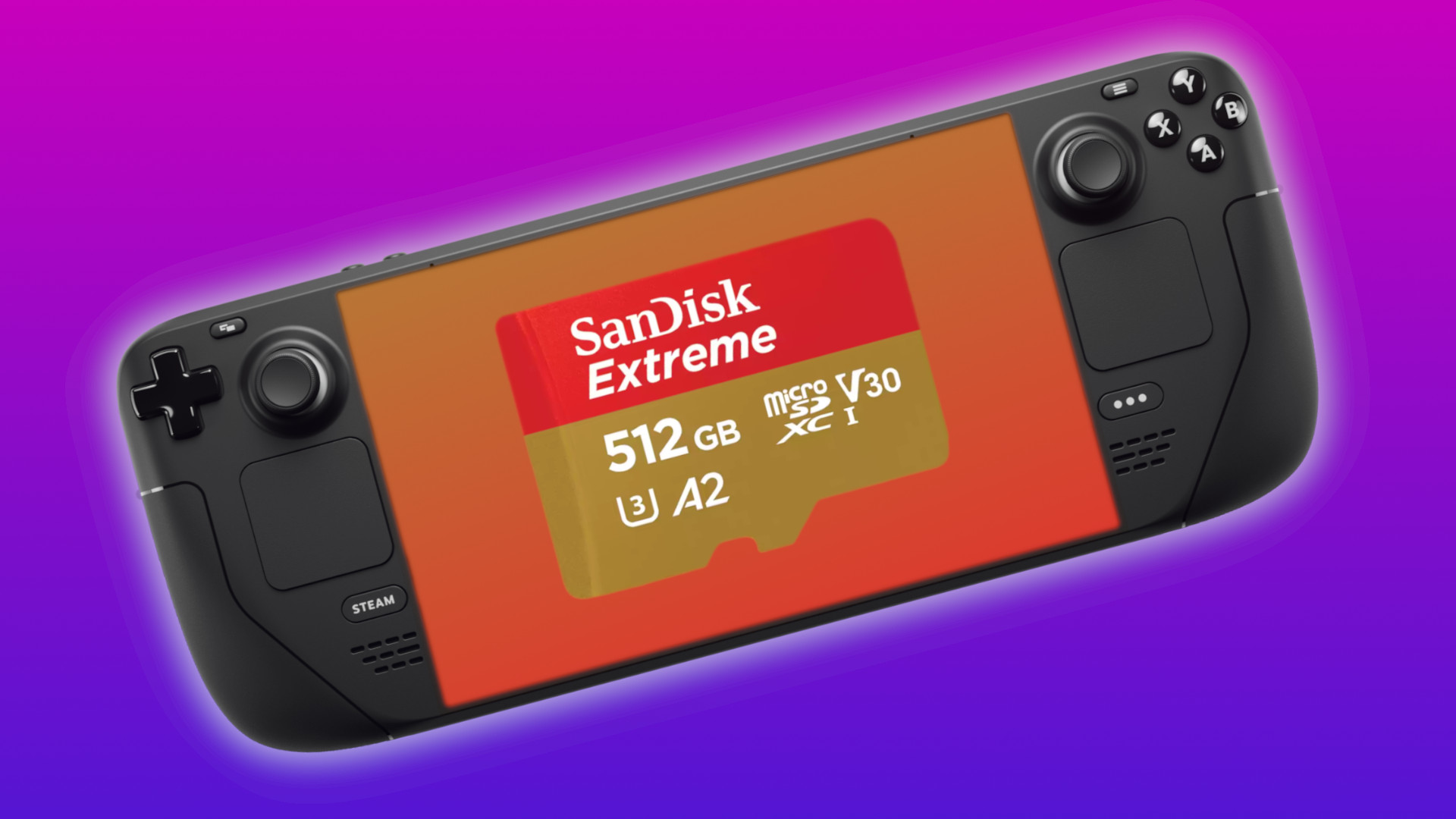 Expand your Steam Deck storage with this SanDisk 512GB microSD card