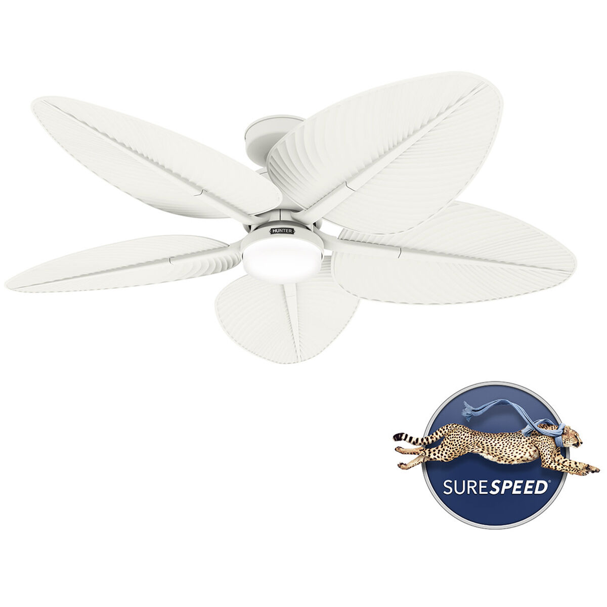 Hunter 52 in. Tropic View Damp Rated Ceiling Fan with LED Light