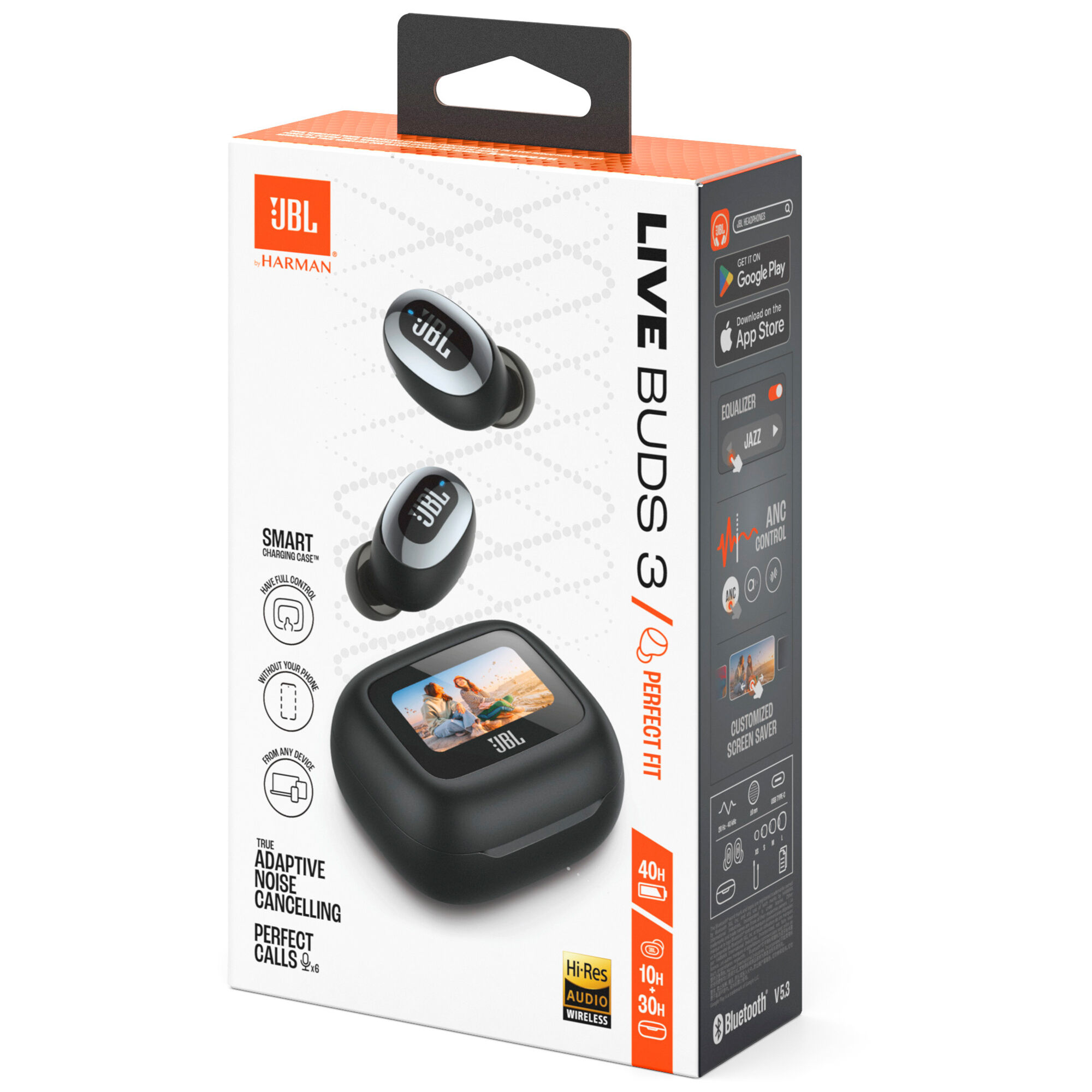 JBL Live Buds 3 True Wireless Noise-Canceling Earbuds (Black