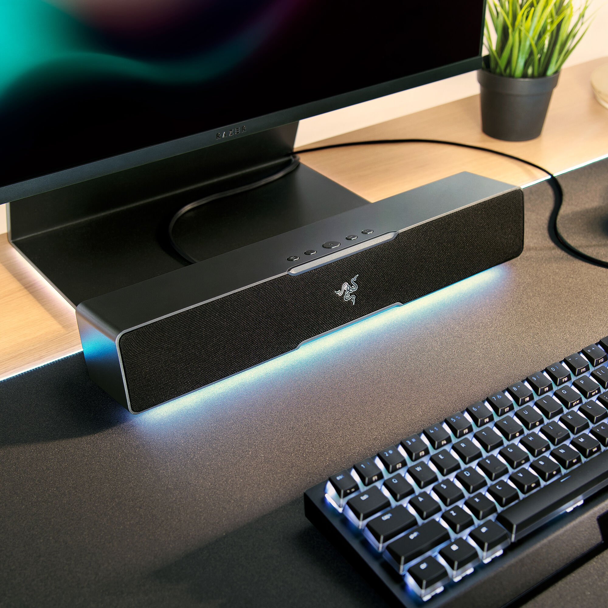 Razer Leviathan V2 X 2 Channel Sound Bar with Bluetooth - Black