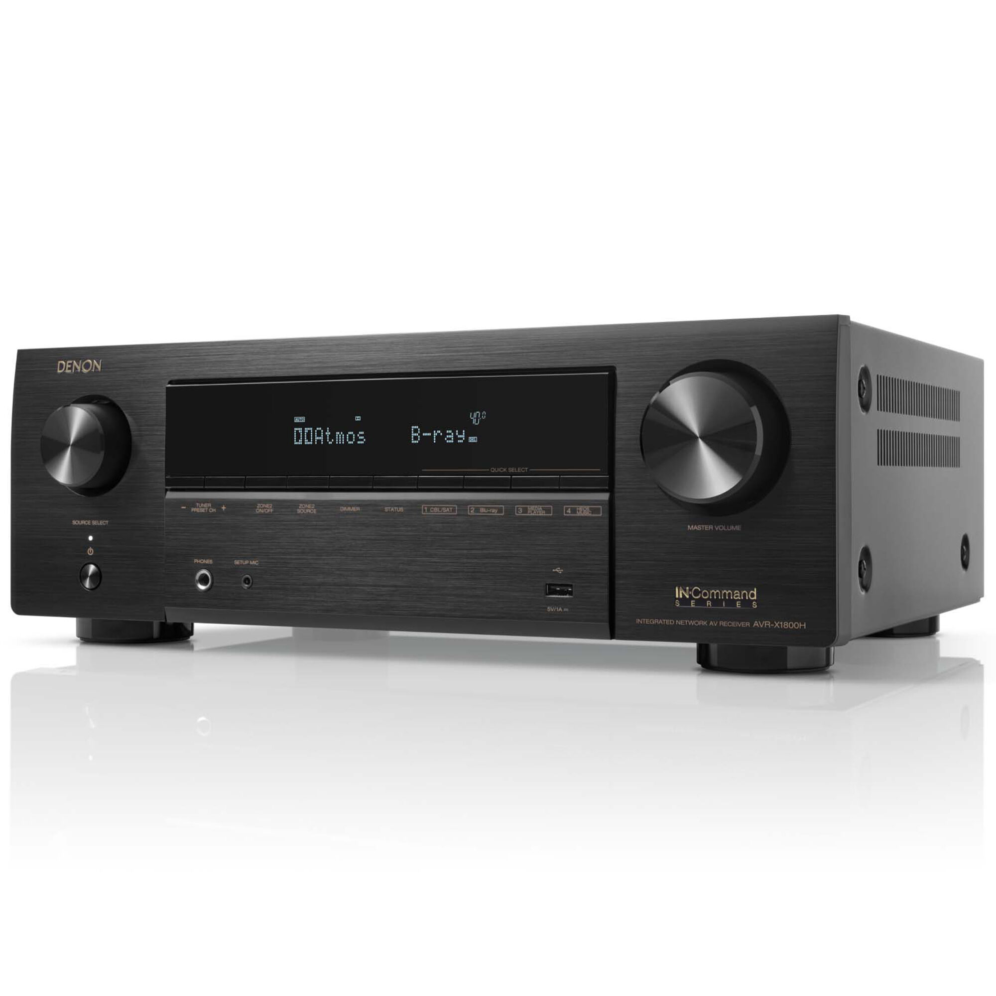 Denon 7.2 Ch. 175W 8K AV Receiver with Built-In HEOS - Black