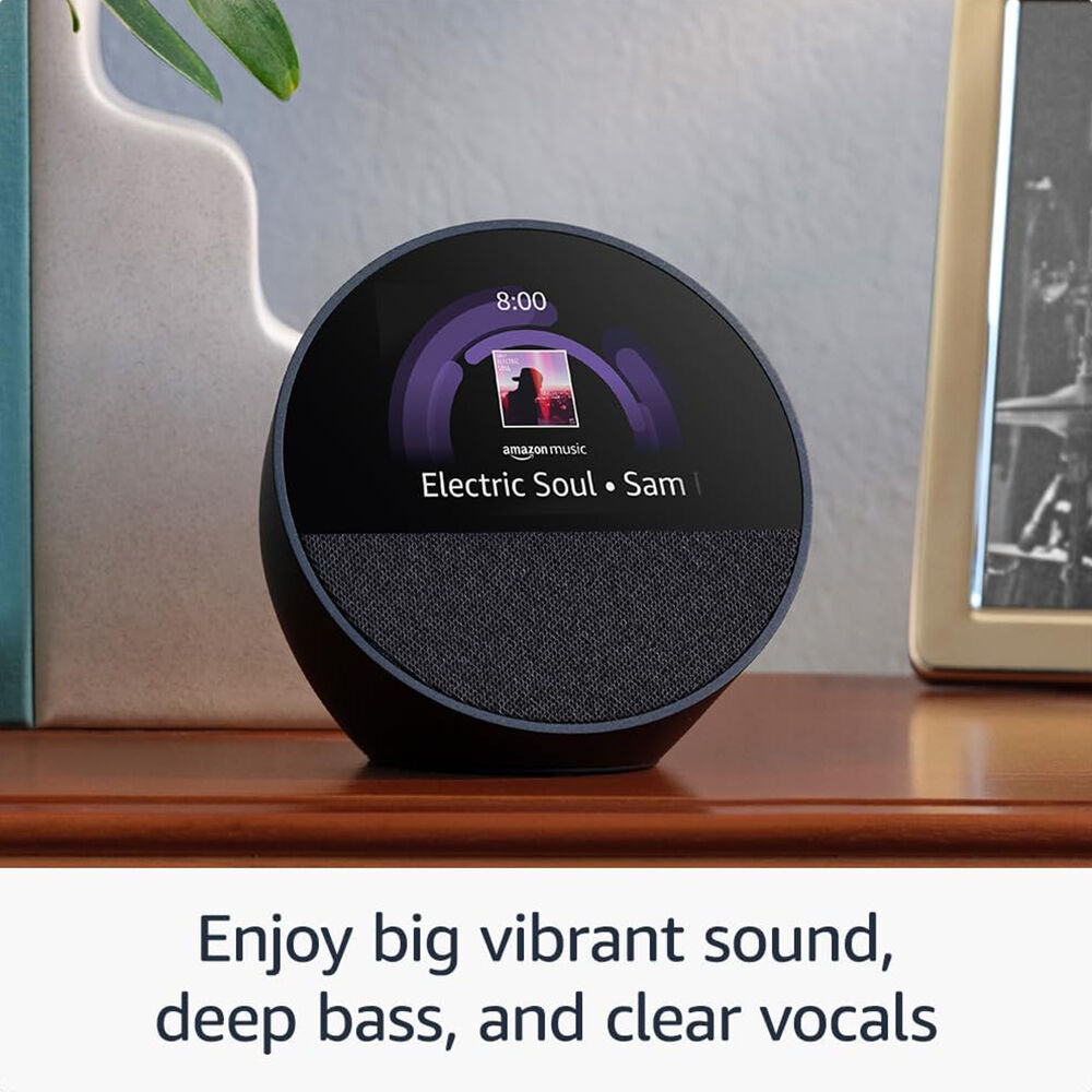 Amazon Echo Spot (2024 release), Smart alarm clock with vibrant