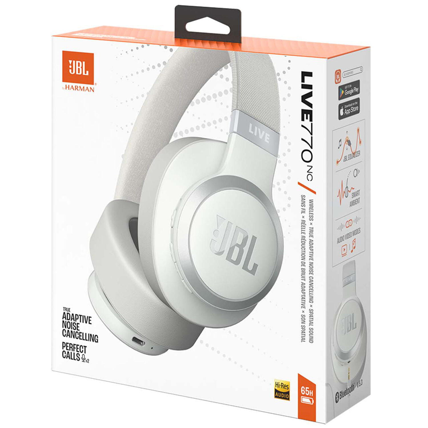 JBL - Live 770NC Wireless Noise Cancelling - White | P.C. Richard