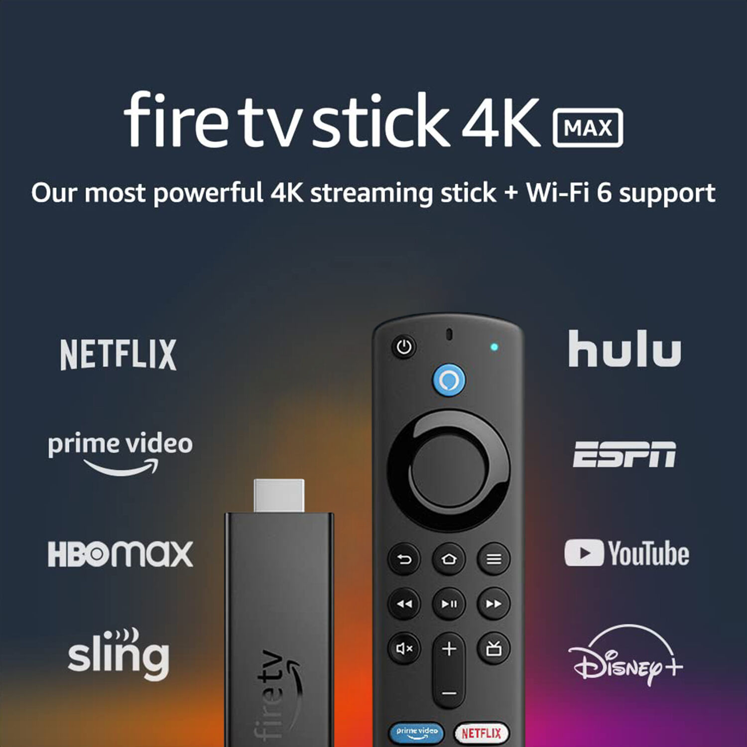 Amazon Fire TV Stick 4K Max streaming device, Wi-Fi 6E, Alexa