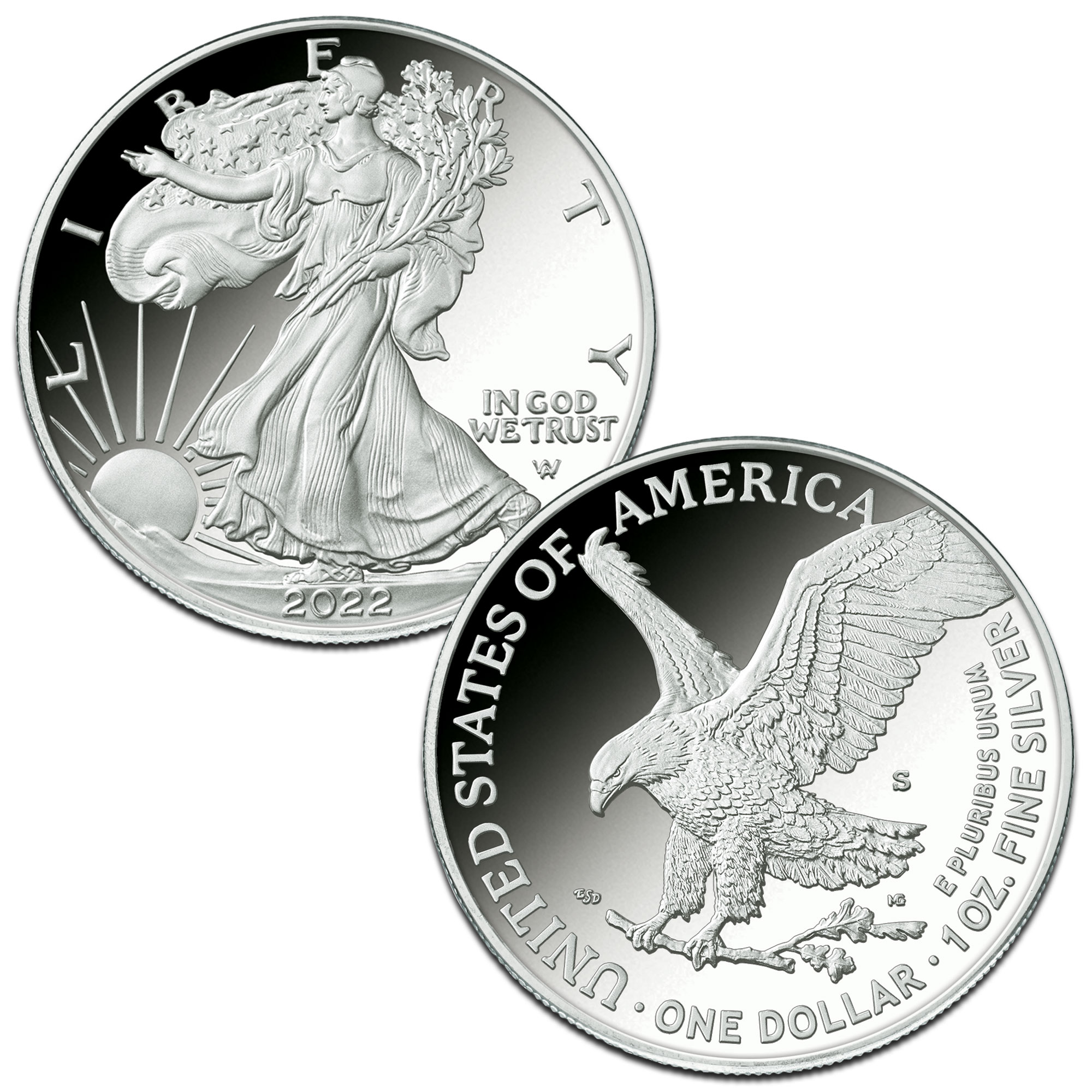 The Complete Set of 2022 American Eagle Silver Dollars