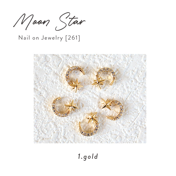 メール便 ネイルオンジュエリー [261] ムーンスター ゴールド シルバー