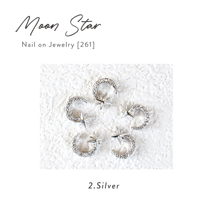 メール便 ネイルオンジュエリー [261] ムーンスター ゴールド シルバー