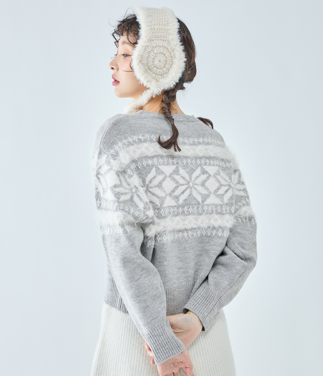 Subculture サブカルチャー ノルディック柄 グレーセーター キムタク