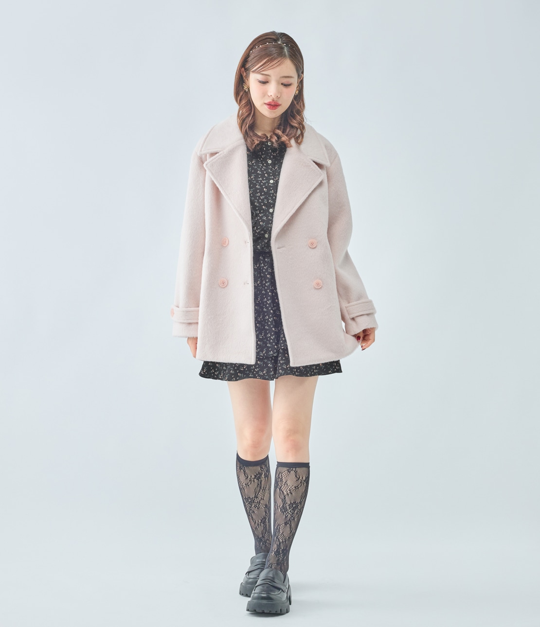 シャギーショートPコート(S ピンク): PEACH JOHN | ピーチ・ジョン