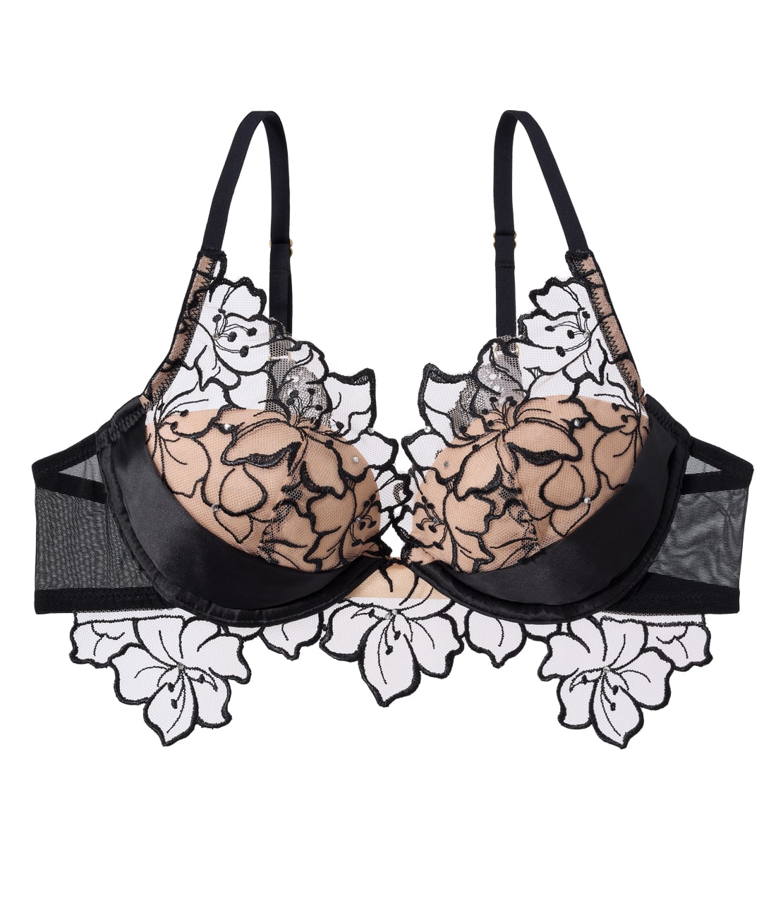 フラワークリスタルブラ(C65 ブラック): SALON by PEACH JOHN | ピーチ