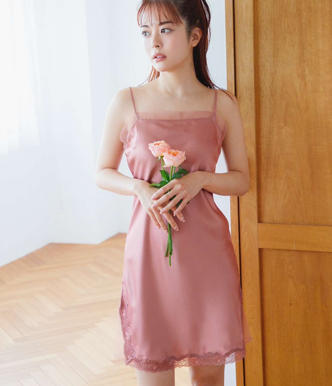 サテンももちスリップ(M ピンク): GiRLS by PEACH JOHN | ピーチ