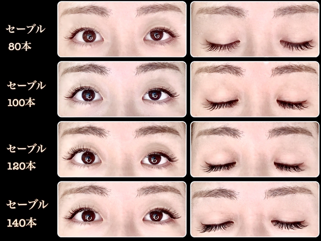 ☆セーブルエクステ本数別比較☆ | 技術力に定評のあるアイサロン