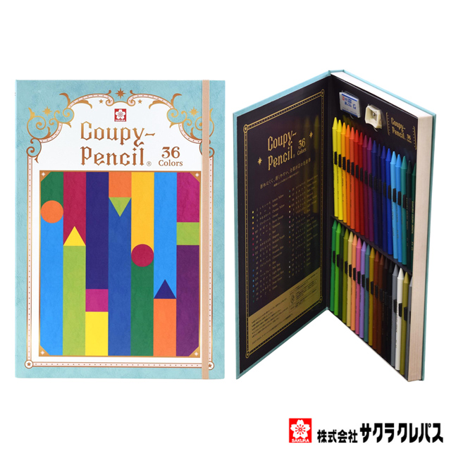 サクラクレパス クーピーペンシル 36色セット ブック型ケース入り