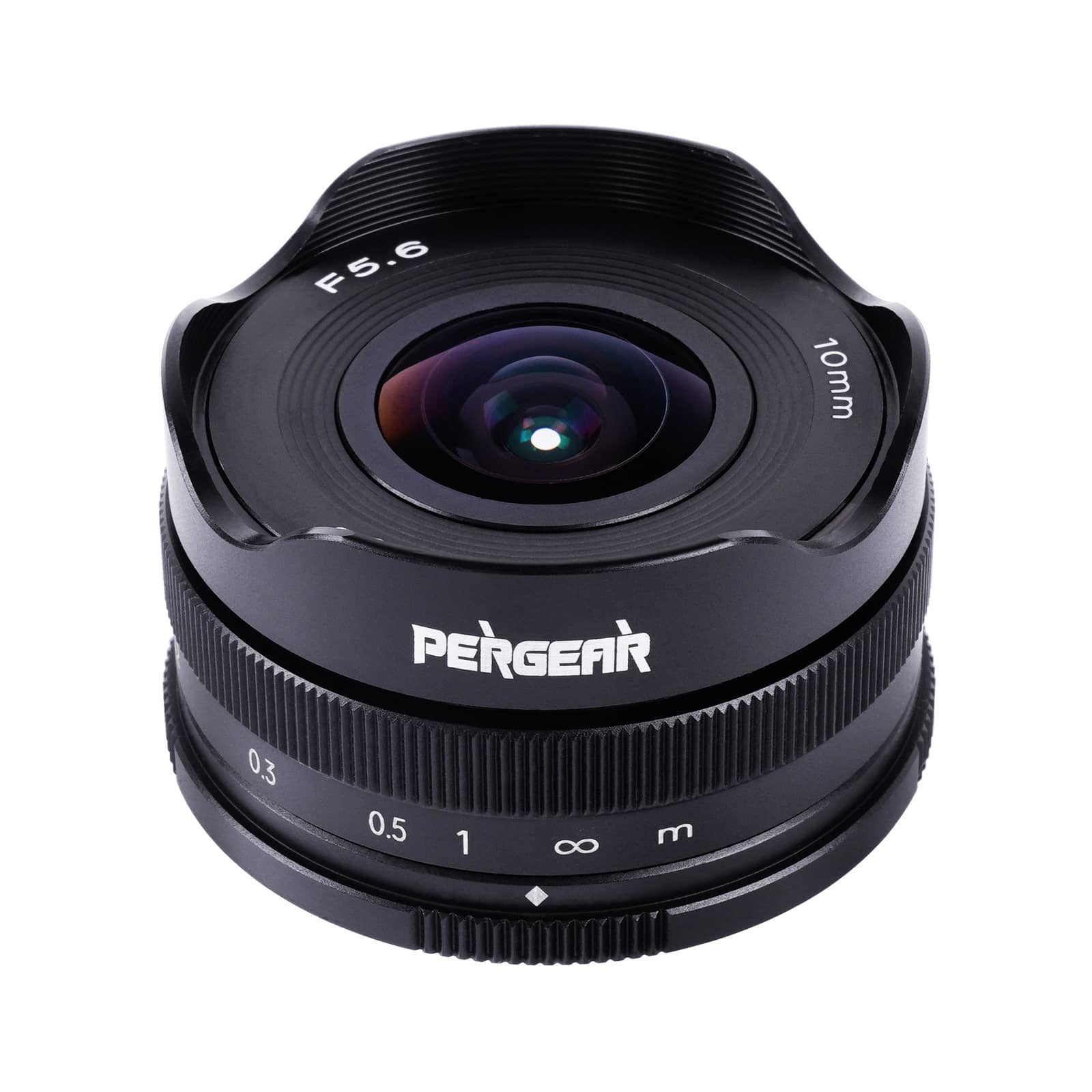 Pergear 10mm F5.6 Pancake Fisheye Lens for APS-C Fuji, M4/3, Sony&Cano