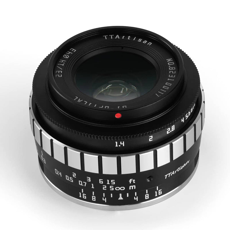 TTArtisan 23mm F1.4 Lens with Lens Hood for Fuji, Nikon, Sony and