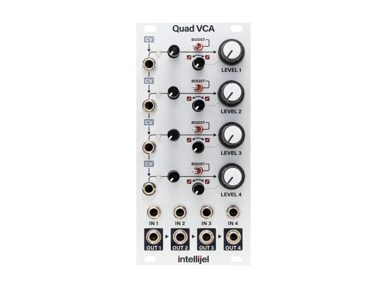 Intellijel Quad VCA - 12hp - Perfect Circuit