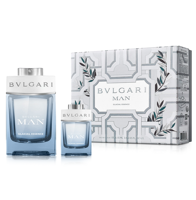 Bvlgari Man Glacial Essence by Bvlgari 100ml EDP 2pc Gift Set