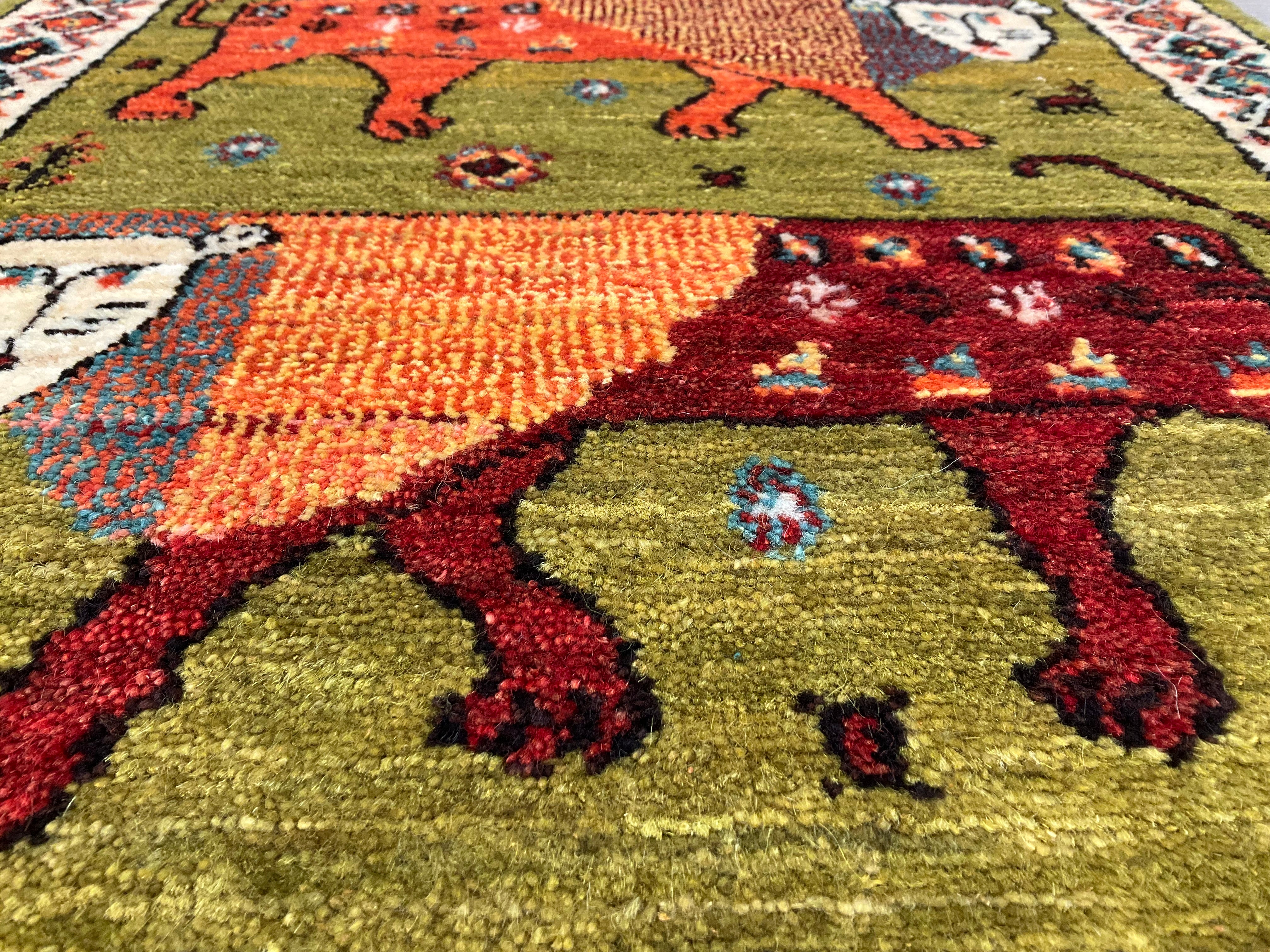 ギャッベ カシュクリ ゾランヴァリ 手織り ペルシャ 約50x150 ランナー