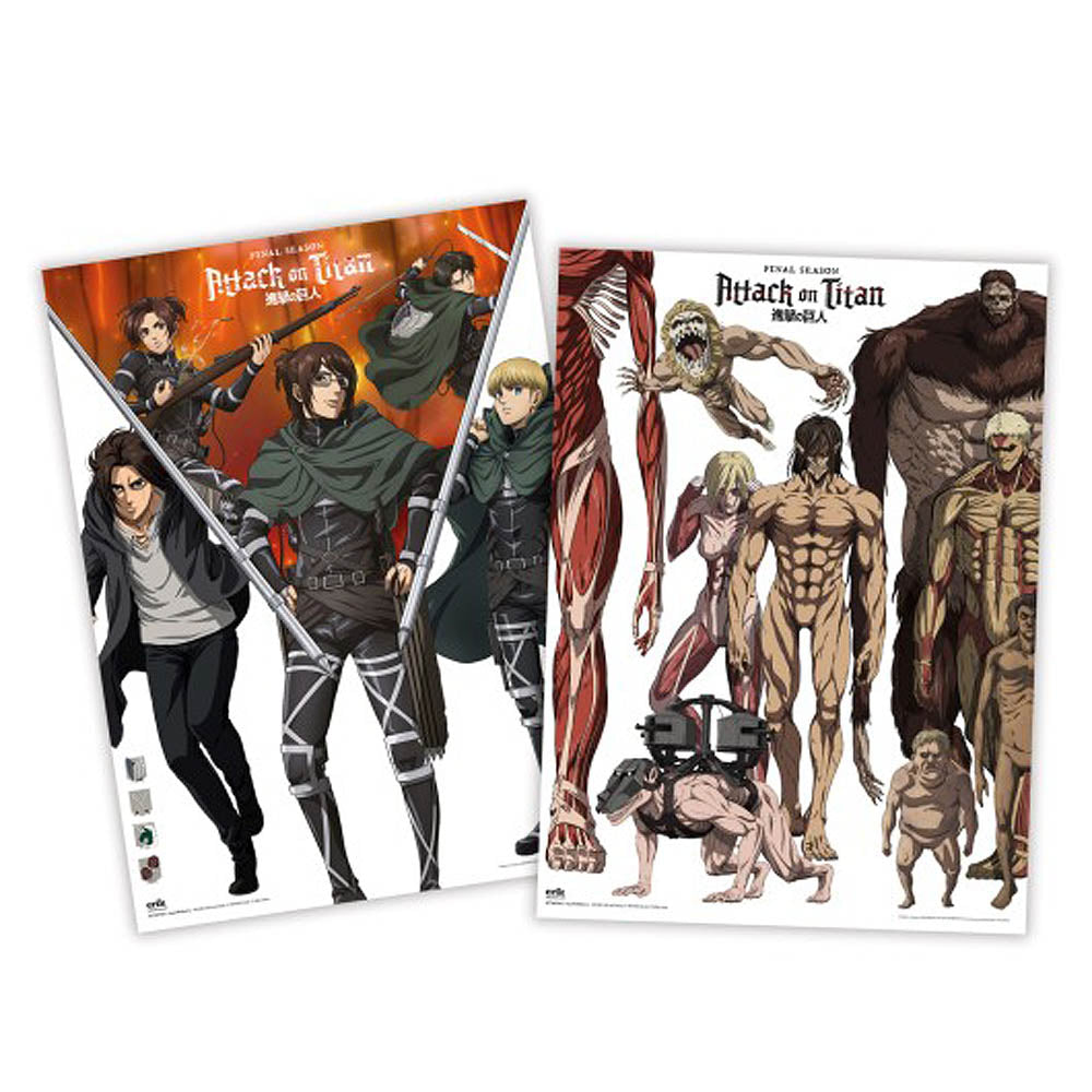 ATTACK ON TITAN 進撃の巨人 - SET MINIPOSTERS / 2枚セット