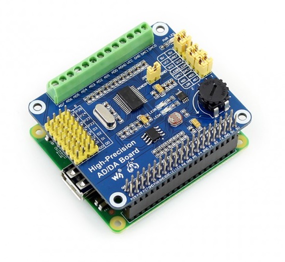 Raspberry Pi High-Precision AD/DA Expansion Board