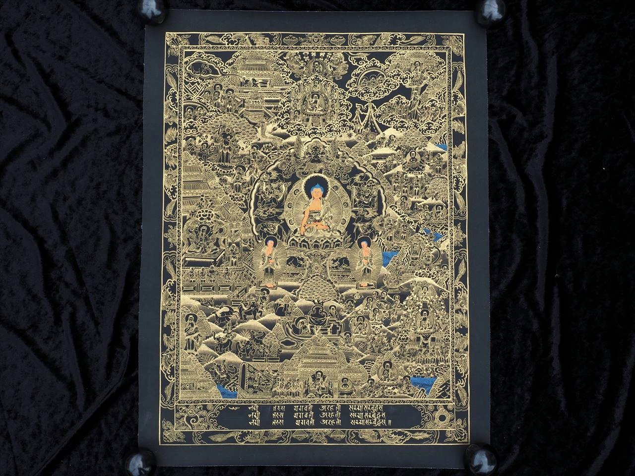 ◇現地より直送！職人による肉筆◇貴重な本物・曼荼羅（マンダラ