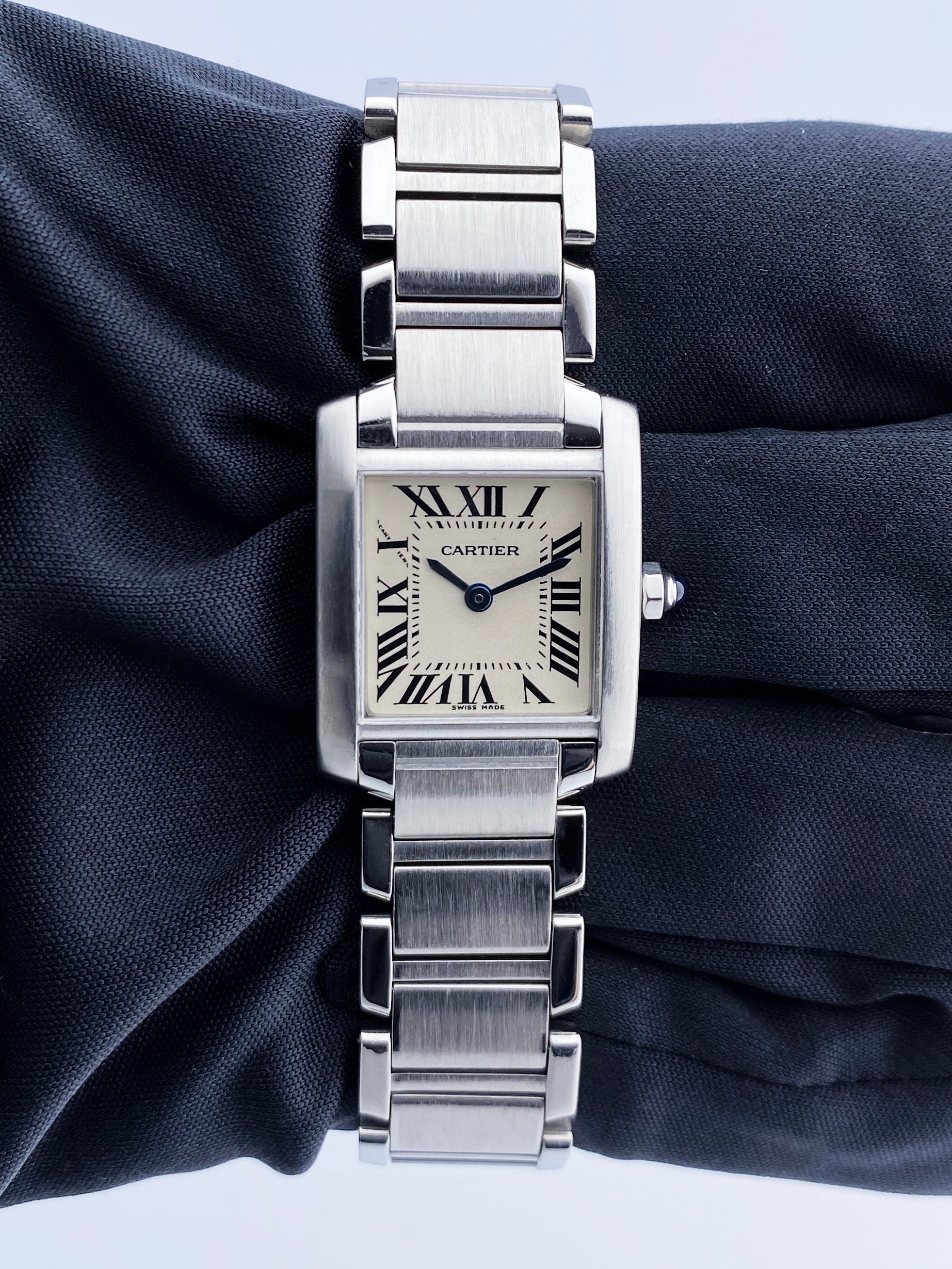 Cartier Tank Francaise 2384 Stainless Steel Ladies Watch – Phigora