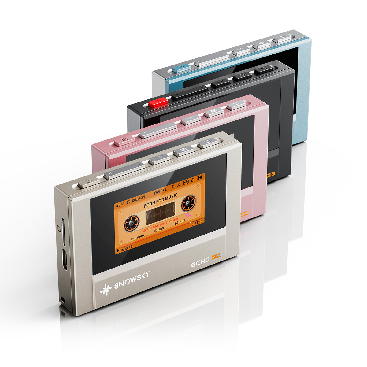 FIIO、カセットテープ風DAP「Snowsky ECHO MINI」に3つの新カラーを