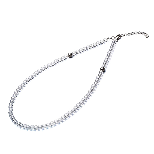 水晶ネックレス(5mm玉) 40cm | ファイテン公式通販サイト【ファイテン