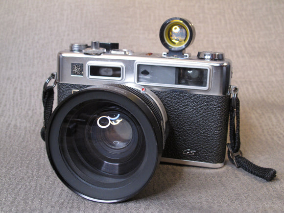YASHICA G Electro 35 with 45mm f1.7 with YASHIKOR AUX. Wide Angle